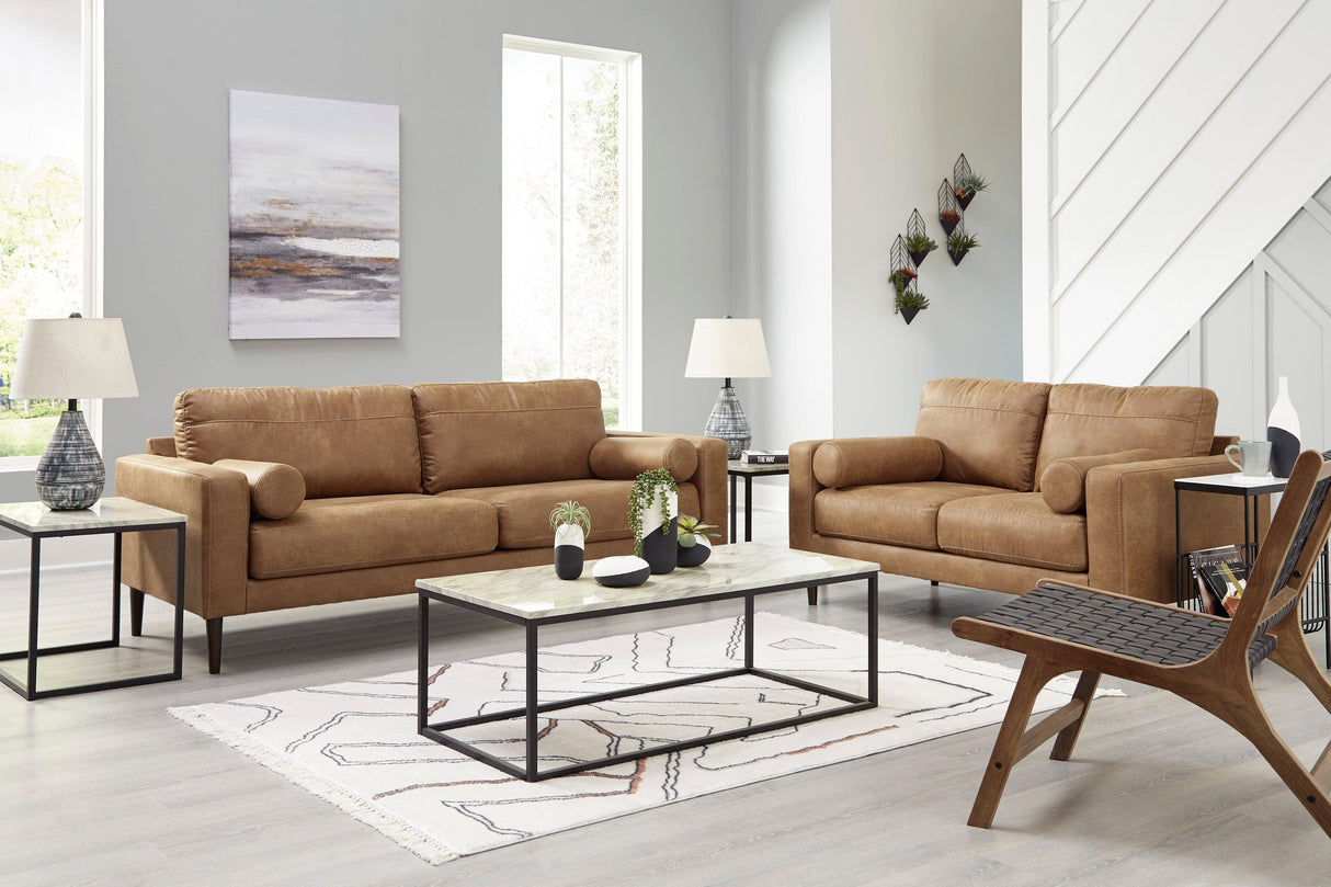 Telora Caramel Living Room Set by Ashley at Eve Furniture