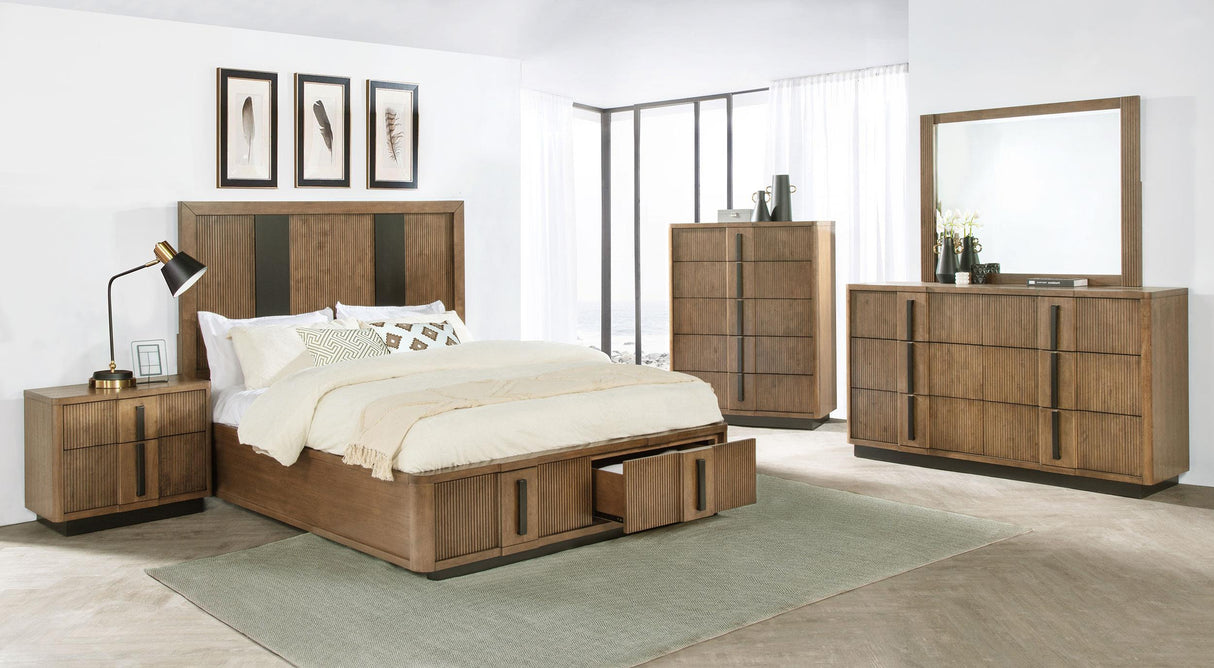 Terrace Ash Brown 2-Drawer California King Storage Bed by Coaster at Eve Furniture