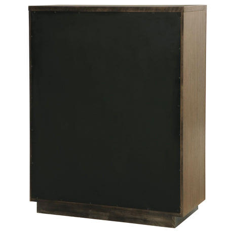 Terrace Ash Brown 5-Drawer Chest by Coaster at Eve Furniture
