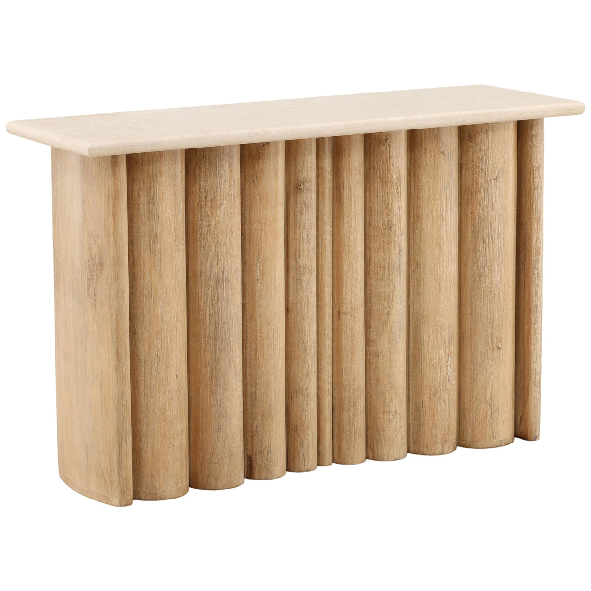 Thandi Console Table, Light Natural by Dovetail at Eve Furniture