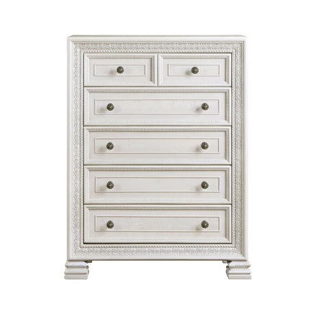 Theodora Pearl White Chest by Homelegance at Eve Furniture