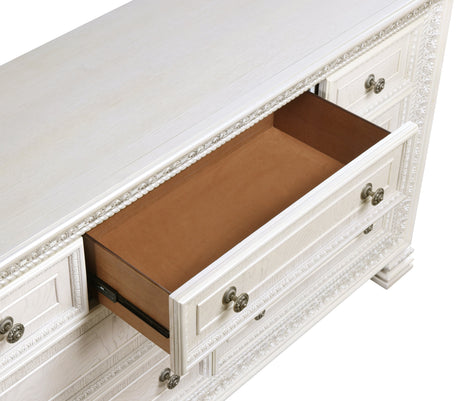 Theodora Pearl White Dresser by Homelegance at Eve Furniture