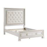 Theodora Pearl White King Panel Bed by Homelegance at Eve Furniture