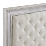 Theodora Pearl White King Panel Bed by Homelegance at Eve Furniture