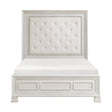 Theodora Pearl White Queen Panel Bed by Homelegance at Eve Furniture