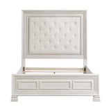 Theodora Pearl White Queen Panel Bed by Homelegance at Eve Furniture
