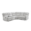 Thorne Gray 3-Piece Reclining Sectional with Left Console by Homelegance at Eve Furniture