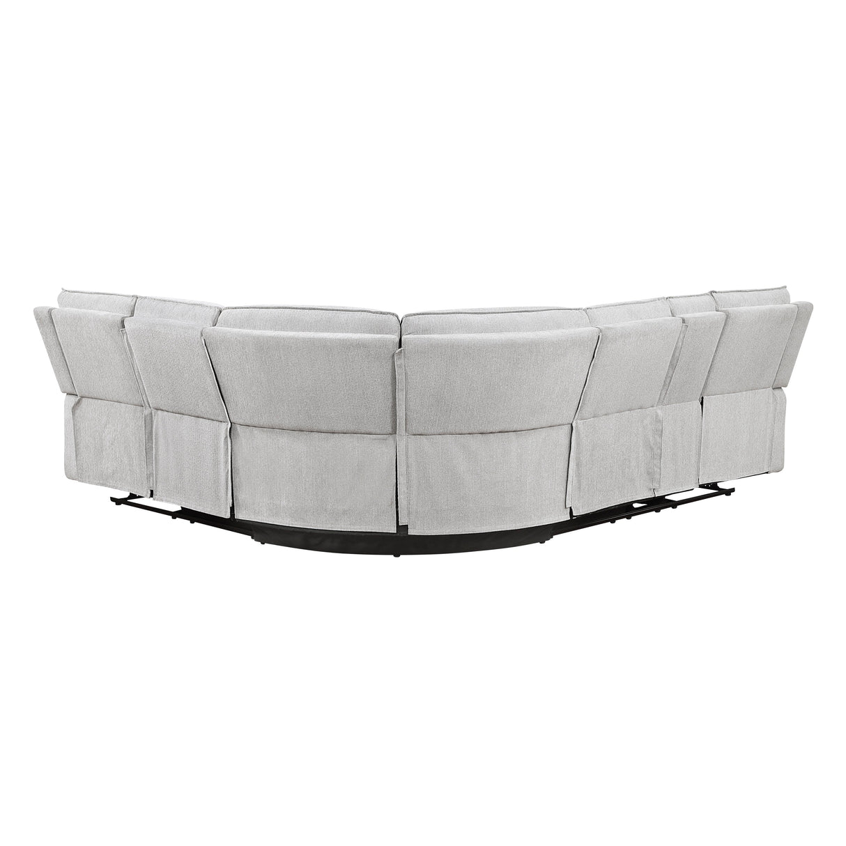Thorne Gray 3-Piece Reclining Sectional with Left Console by Homelegance at Eve Furniture