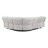 Thorne Gray 3-Piece Reclining Sectional with Left Console by Homelegance at Eve Furniture