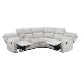 Thorne Gray 3-Piece Reclining Sectional with Left Console by Homelegance at Eve Furniture