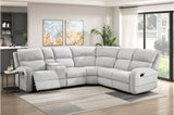 Thorne Gray 3-Piece Reclining Sectional with Left Console by Homelegance at Eve Furniture