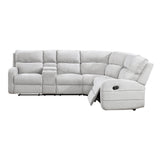 Thorne Gray 3-Piece Reclining Sectional with Left Console by Homelegance at Eve Furniture