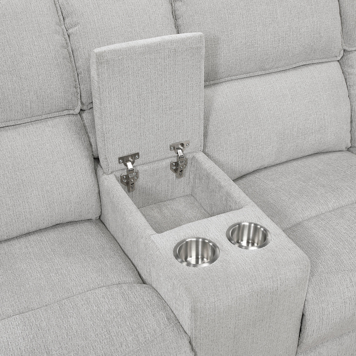 Thorne Gray 3-Piece Reclining Sectional with Left Console by Homelegance at Eve Furniture