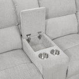 Thorne Gray 3-Piece Reclining Sectional with Left Console by Homelegance at Eve Furniture