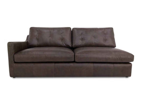 Thurlow Espresso Brown Leather Left Arm Facing Sofa by Moe's Home at Eve Furniture