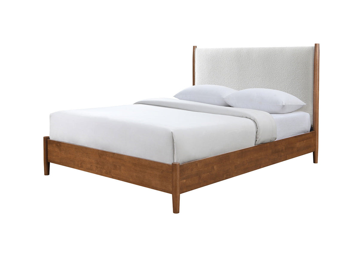 Thusis Walnut/Beige King Bed by Furniture of America at Eve Furniture