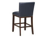Tiffany 24″ Counter Stool, Navy Leatherette, Set of 2 by Steve Silver at Eve Furniture