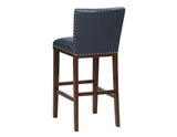 Tiffany 30″ Bar Stool, Navy, Set of 2 by Steve Silver at Eve Furniture