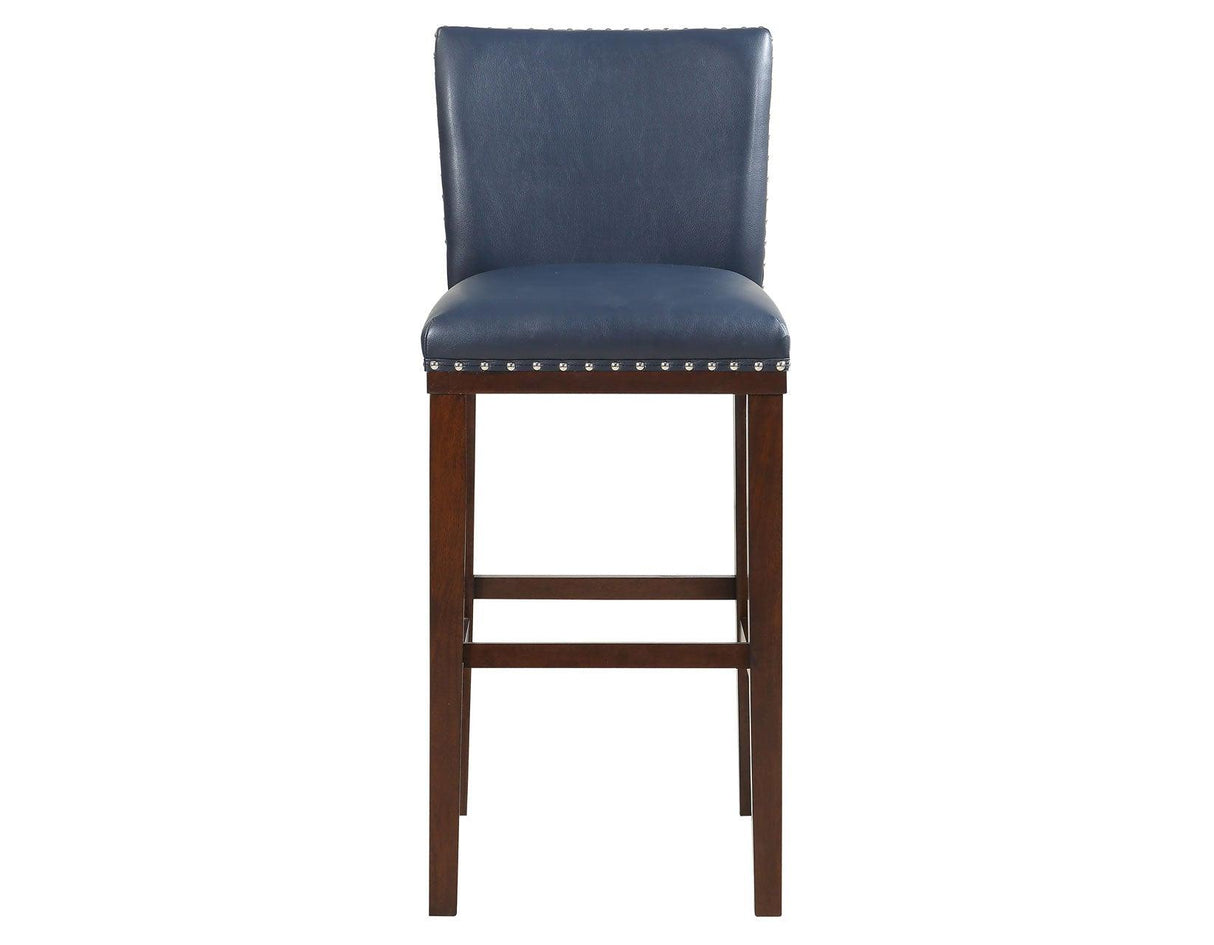 Tiffany 30″ Bar Stool, Navy, Set of 2 by Steve Silver at Eve Furniture