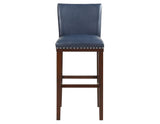 Tiffany 30″ Bar Stool, Navy, Set of 2 by Steve Silver at Eve Furniture