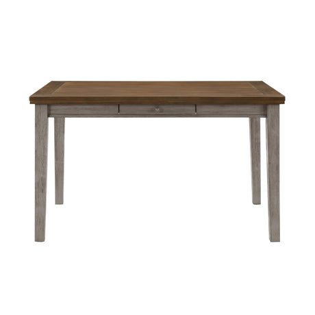 Tigard Cherry/Gray Counter Height Table by Homelegance at Eve Furniture