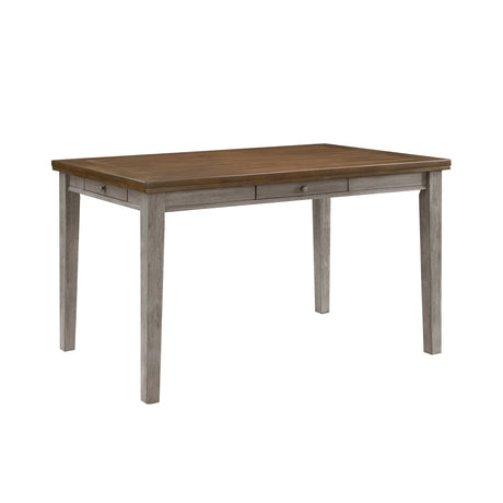 Tigard Cherry/Gray Counter Height Table by Homelegance at Eve Furniture