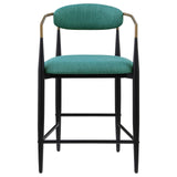 Tina Green Metal Counter Height Upholstered Bar Stool, Set of 2 by Coaster at Eve Furniture