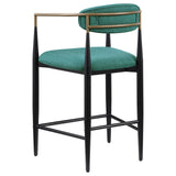 Tina Green Metal Counter Height Upholstered Bar Stool, Set of 2 by Coaster at Eve Furniture