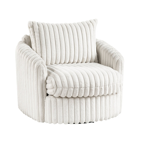 Tomball Beige Swivel Chair by Homelegance at Eve Furniture