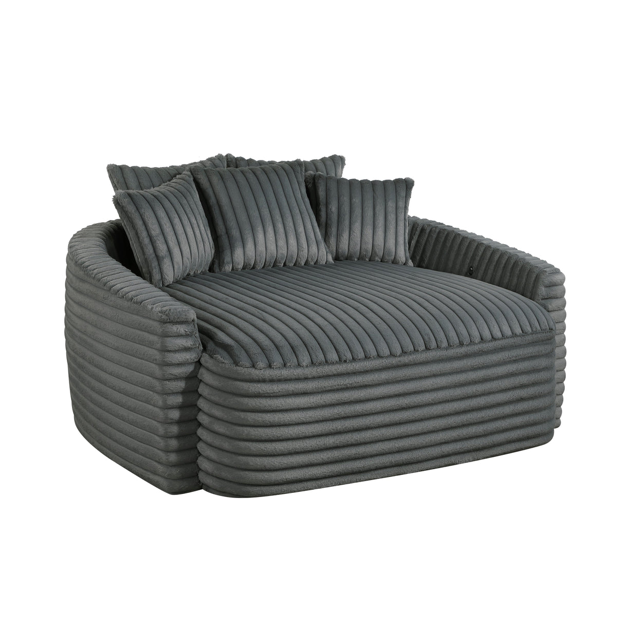 Tomball Dark Gray Oversized Chaise Lounge by Homelegance at Eve Furniture