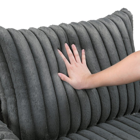 Tomball Dark Gray Oversized Chaise Lounge by Homelegance at Eve Furniture