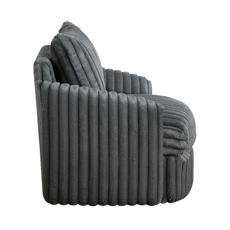 Tomball Dark Gray Swivel Chair by Homelegance at Eve Furniture