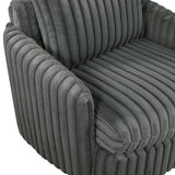 Tomball Dark Gray Swivel Chair by Homelegance at Eve Furniture