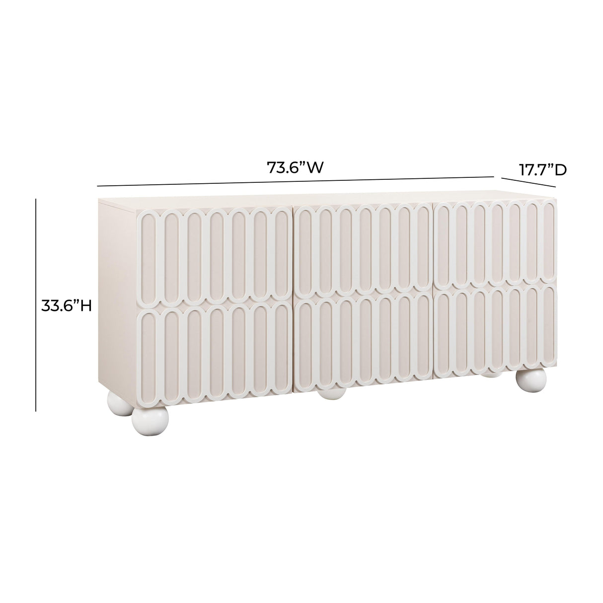 Tori Motif Taupe Buffet by TOV Furniture at Eve Furniture
