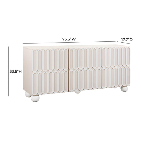 Tori Motif Taupe Buffet by TOV Furniture at Eve Furniture