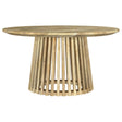 Touhy Natural Mango Round Solid Wood Cocktail Coffee Table by Coaster at Eve Furniture