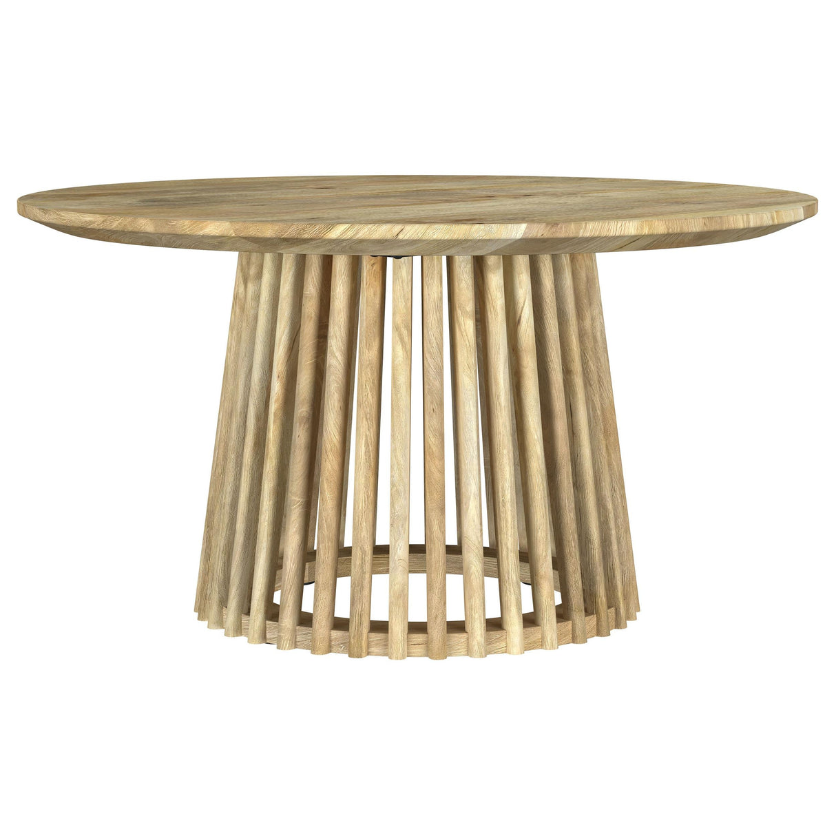 Touhy Natural Mango Round Solid Wood Cocktail Coffee Table by Coaster at Eve Furniture