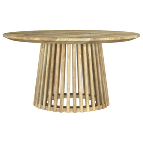 Touhy Natural Mango Round Solid Wood Cocktail Coffee Table by Coaster at Eve Furniture