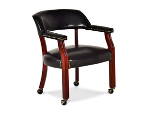 Tournament Arm Chair w/Casters, Black by Steve Silver at Eve Furniture