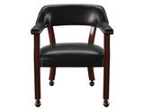 Tournament Arm Chair w/Casters, Black by Steve Silver at Eve Furniture