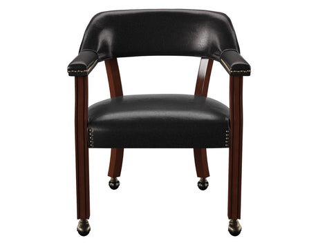 Tournament Arm Chair w/Casters, Black by Steve Silver at Eve Furniture