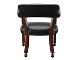 Tournament Arm Chair w/Casters, Black by Steve Silver at Eve Furniture