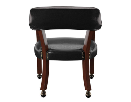 Tournament Arm Chair w/Casters, Black by Steve Silver at Eve Furniture