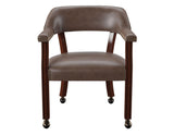 Tournament Arm Chair w/Casters – Brown by Steve Silver at Eve Furniture