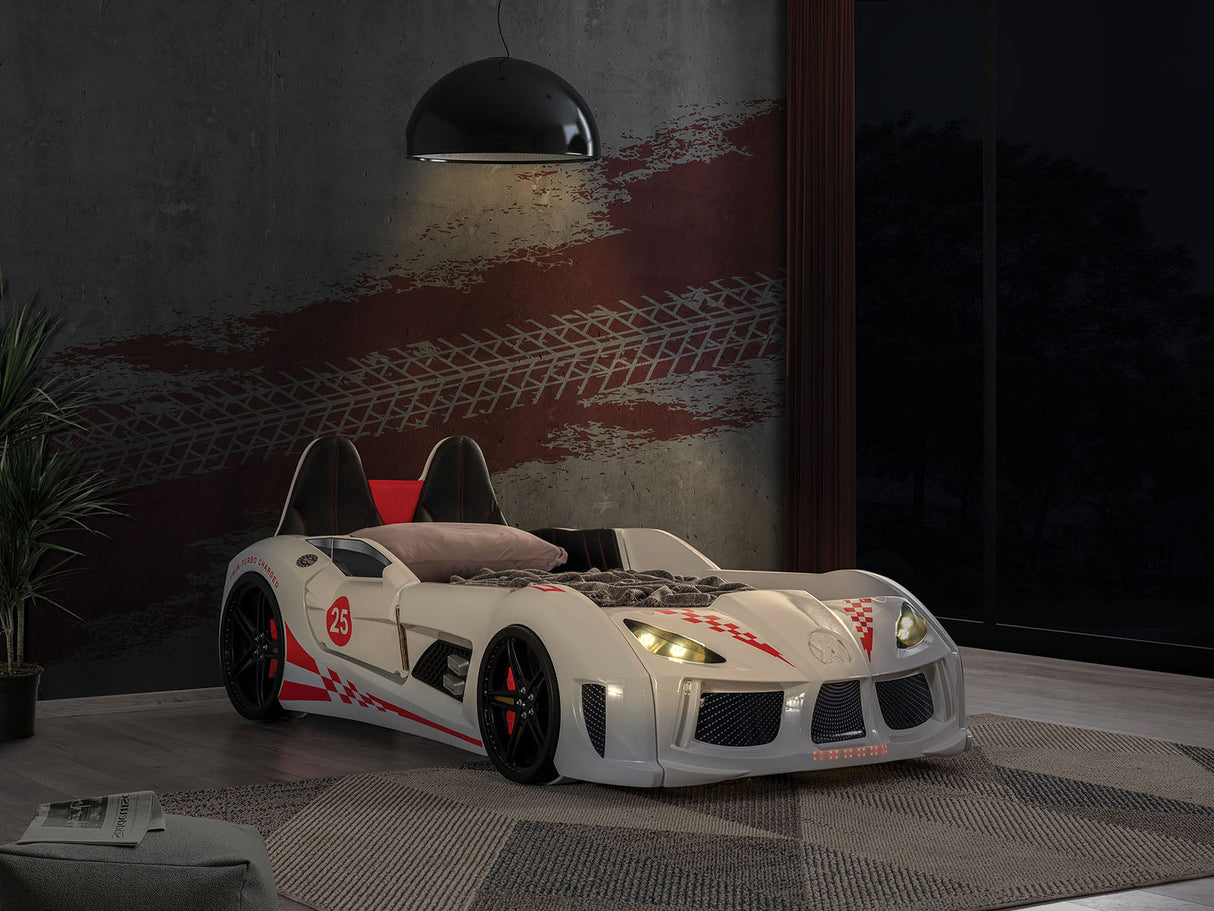 Trackster White Bed by Furniture of America at Eve Furniture