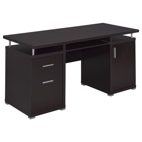 Tracy Cappuccino 2-Drawer Computer Desk by Coaster at Eve Furniture
