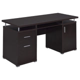 Tracy Cappuccino 2-Drawer Computer Desk by Coaster at Eve Furniture