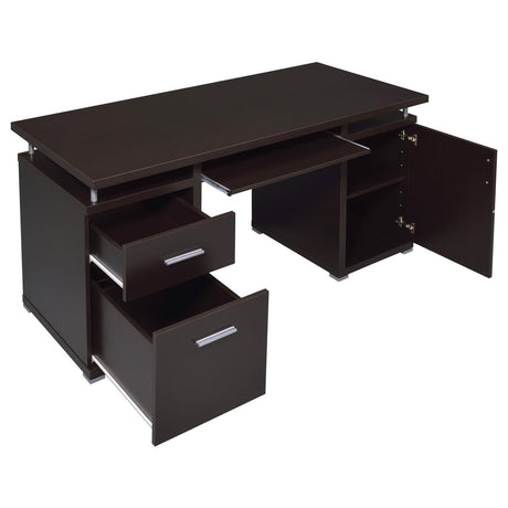 Tracy Cappuccino 2-Drawer Computer Desk by Coaster at Eve Furniture
