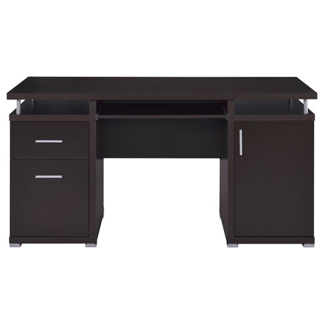 Tracy Cappuccino 2-Drawer Computer Desk by Coaster at Eve Furniture