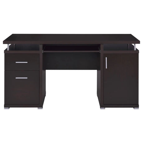 Tracy Cappuccino 2-Drawer Computer Desk by Coaster at Eve Furniture